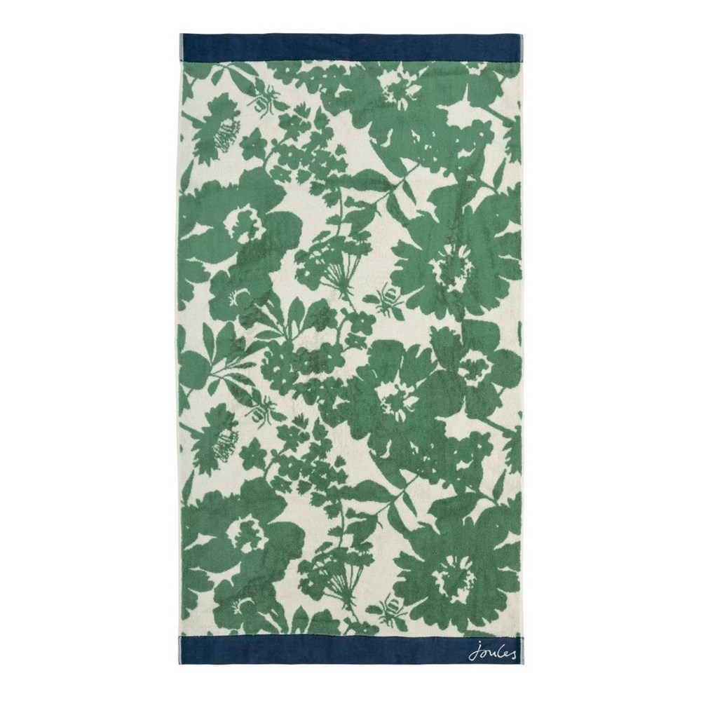 Apiarist Floral Cotton Towels by Joules in Green